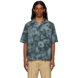 25 SS Maison Kitsune 남성 네이비 리조트 셔츠 251389M192007