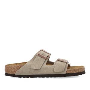 버켄스탁 더블 버클 아리조나 스웨이드 샌들 25P051463 TAUPE