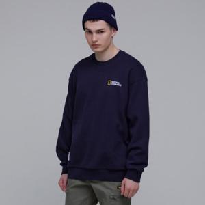 내셔널지오그래픽 N233USW920 폴하스 빅 로고 맨투맨 NAVY