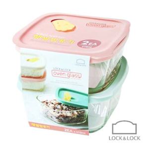 락앤락 트렌디한 내열유리 오븐글라스 햇쌀밥용기 410ml 2개