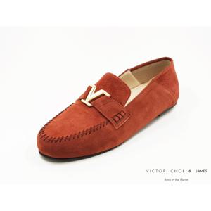 (VICTOR CHOI & james) W22P501 스웨이드 수제콜프 로퍼 꼬냑