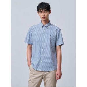 [빈폴멘] 플레인 스트라이프 반소매 셔츠  블루 (BC4465C13P)