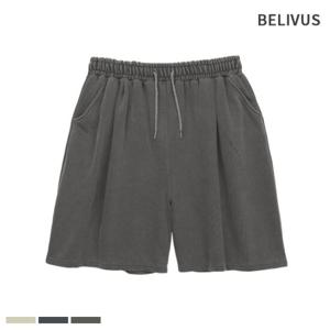 [빌리버스] 남자 피그먼트 버뮤다팬츠 밴딩 반바지 BPTP018