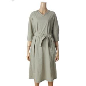 [캐리스노트]브이넥 새미 A라인 원피스 CN4MOP506