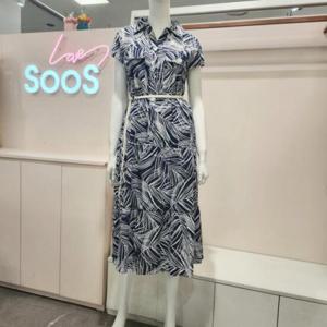 수스 HC04 셔츠형슬리브야자수원피스 S242BOP601