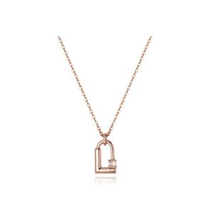 [티르리르] 14K 핑크골드 럭키엘 0.03ct 다이아 목걸이 TNJK4P00283SD