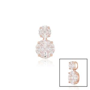 로이드 인비저블 더블 스톤 14k 펜던트 LPP23004G