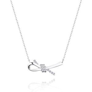[스톤헨지]Love Knot 실버 큐빅 목걸이 SA24C50T