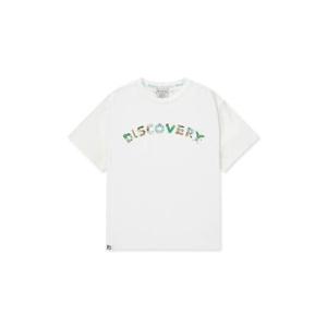 디스커버리키즈반팔티 AQS DKRS53043-WHS 키즈 콜라보 빅로고 반팔티셔츠