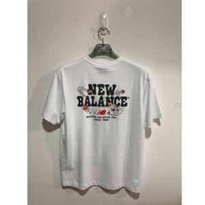 [뉴발란스]뉴발란스 NB BOY 바스켓볼 레터링반팔티 NBNEF21543 W