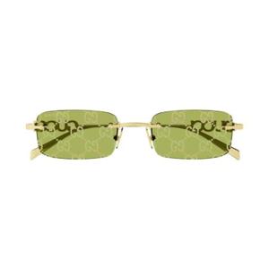 남성 Gucci Eyewear 직사각형 프레임 선글라스 002GDGR