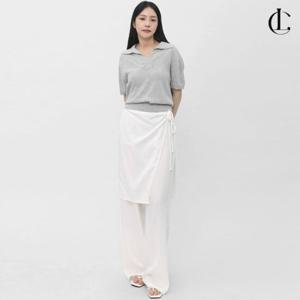 엘케이트 여자 랩 와이드 밴딩바지 가벼운 바스락 팬츠 LFLP003