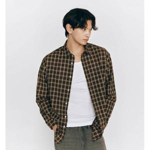 [지오다노]남 릴렉스핏 코튼 체크 셔츠 045514