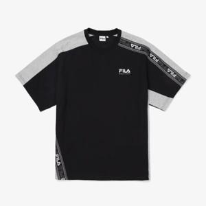 휠라반팔티 TQJ FS2RSF2115X-BLK 테잎 오버핏 반팔티