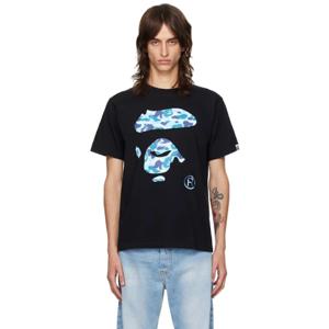 BAPE 티셔츠 블랙 ABC 카모 에이프 페이스 티셔츠 241546M213206