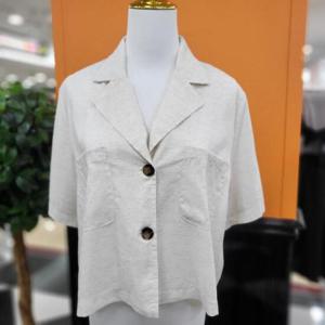 파파야 DP01 오픈카라 반팔자켓 PNPRJK005B