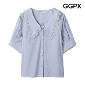 [지지피엑스]뾰족 레이스 카라 블라우스 (GP3SH028F)