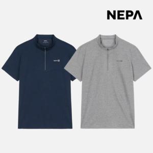 네파 남성 반팔 모크넥 집업 티셔츠 여름 땀흡수 등산티 7L35422