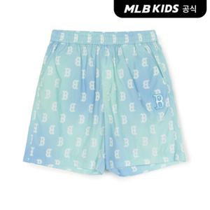 [MLB키즈 공식] 오로라 모노그램 5부 우븐 팬츠 BOS (Sky blue) 7ASMM0153-43SBS