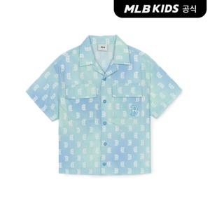 [MLB키즈 공식] 오로라 모노그램 우븐 반팔셔츠 BOS (Sky blue) 7AWSM0453-43SBS