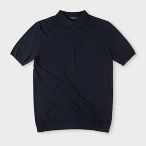 빠니깔레 [Made In Italy] 헤링본 반소매 폴로 니트 F-QNIT01