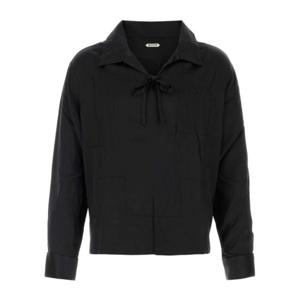 보디 블랙 새틴 메이즈 블라우스 MRF24SH022 BLACK