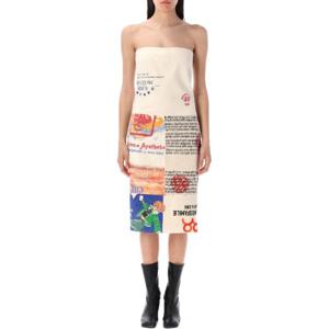 마린세르 그래픽 프린트 바디콘 원피스 WDR358AUWOV0009 WH30