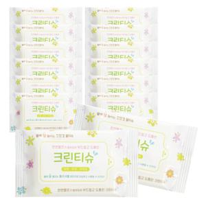 크린티슈 물에잘풀리는 친환경물티슈 10매15개 휴대용