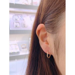 미니골드 14K 베이직 링귀걸이 (14mm) ECPM4020