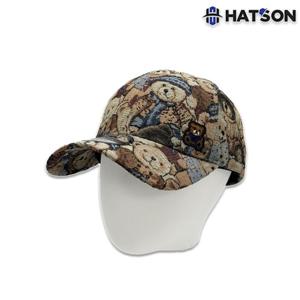 [햇츠온]남여공용 곰돌이 패턴 가을 겨울 야구모자 H021-32-012