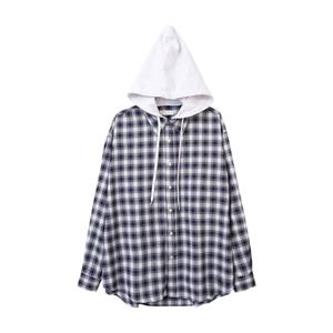 남자셔츠 봄셔츠 긴팔 부착 후드티 남방 셔츠 DS-SHA-Q044-곤색