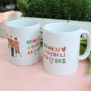 아트박스/꾸밈 ad615-디자인머그컵2p-카네이션달아드리기