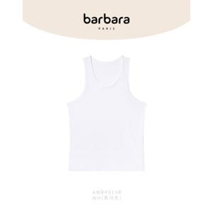 [바바라]barbara 수피마 코튼 기본 남자 민소매 런닝 AMR4919R (화이트)