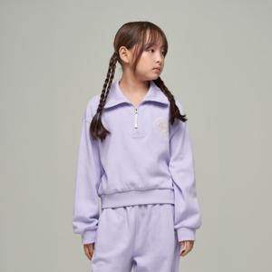 내셔널지오그래픽키즈 K243GSW910 크롭 반집업 맨투맨 LAVENDER