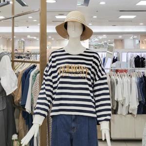 스테파니 DP01 단가라 레터링 맨투맨 A24TS4316
