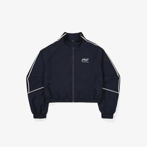 휠라바람막이 KQC FS2JKF3152F-NAY 테입 우븐 바람막이