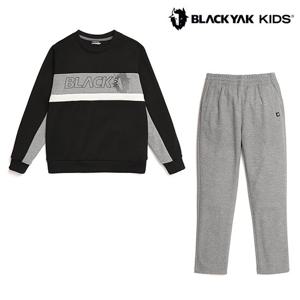 [블랙야크키즈]블랙야크 키즈 BKS배색맨투맨세트 1BKSEF1904_BK