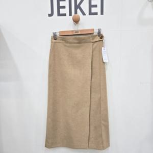 [제이케이]제이케이 뒷밴딩 랩스타일 롱 스커트 JONSK002B34