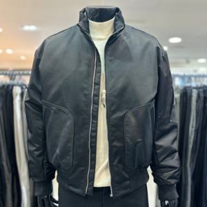 [레노마 옴므]F/W 검정 양가죽 배색 블루종 점퍼 OCMBU31