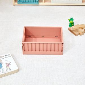 [모던하우스] 튼튼 똑딱조립 폴딩바스켓 S 21.3x14.5x8.3cm 브릭오렌지