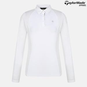 테일러메이드  여성 메쉬 소매 카라 긴팔 티셔츠 TWTYO5243-100
