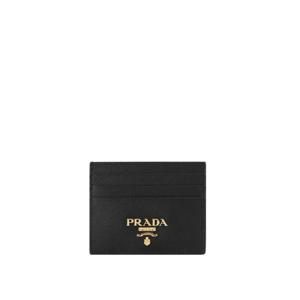 25SS 프라다 1MC025 QWA F0002 사피아노 메탈 로고 카드지갑 블랙