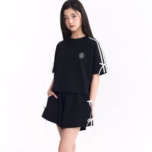 [더데이걸]발레코어 크롭 반팔 반바지 세트TGMS25302