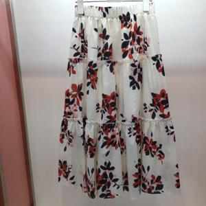 Latium HC06 허리밴딩 A라인 캉캉 플레어 플리츠 나염 롱스커트 치마 T2523sk06I