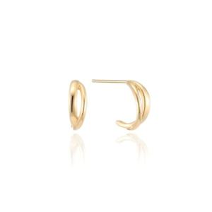 [GB] 크로스 볼륨 후프 핀 5K GOLD 귀걸이 LPHP3003H