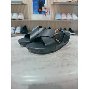 [FITFLOP][루루] FFSO5E258BK 25S S 버클 레더 크로스 올블랙 여성 슬라이드