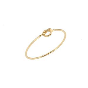 [GB] 도형 실반지 매듭링 5K Gold 미스링 반지 LRS25002H