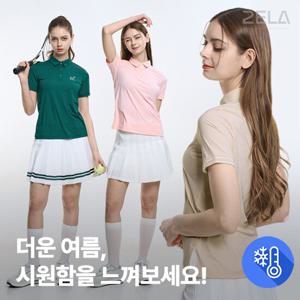 투엘라 쿨샤벳 여성 냉감 반팔 카라 티셔츠(M6ST03)