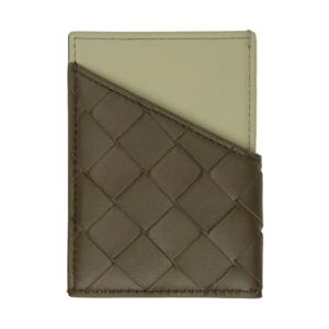 Bottega Veneta 카드지갑 카키 인트레치아토 다이애그널 카드 지갑 241798M163019