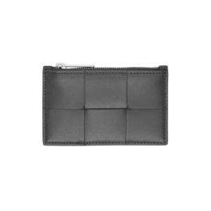 Bottega Veneta 카드지갑 그레이   블루 카세트 지퍼 카드 지갑 241798M163025
